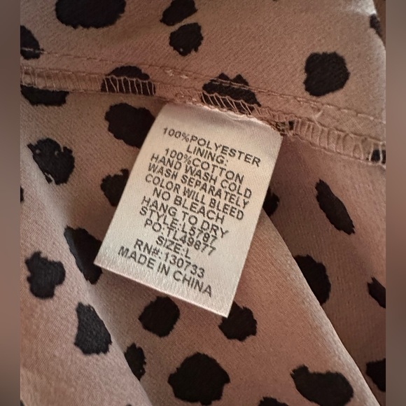 Umgee large dusty‎ pink Dalmatian dress. Worn 1X. Dolman sleeve elastic waist - Picture 8 of 10